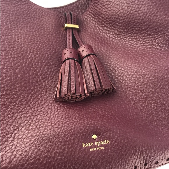 NWT Kate Spade James Street Mason Large Merlot Hob - Picture 7 of 7
